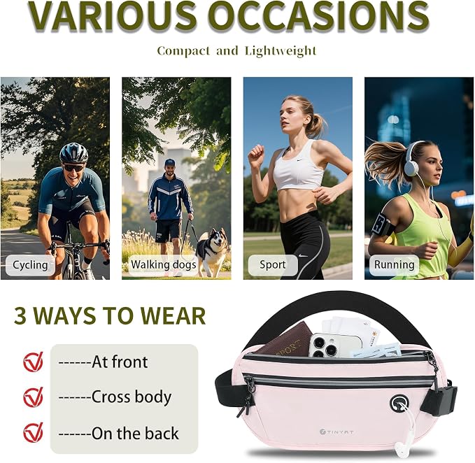 Slim Running Belt for Women Men Runners Fanny Packs With Phone Holder Hidden Pockets Exercise Waist Bag for Marathon Workout - Image 6