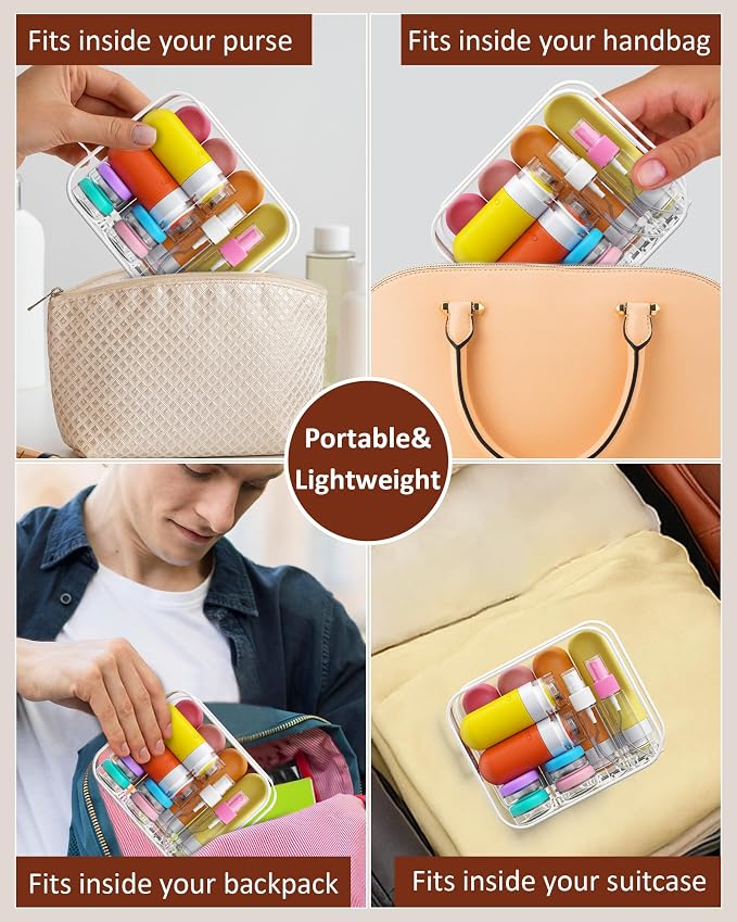 20 Pack Travel Bottles for Toiletries, Original Patented, TSA Approved Travel Size Containers, Leak Proof Silicone Shampoo and Conditioner Bottles Women & Men, Airplane Cruise Essentials, Macaron - Image 7