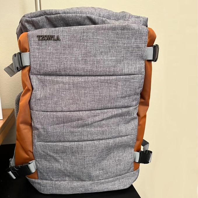 Tzowla 40L Expandable Travel Laptop Backpack for Men Women Carry on Flight Approved,Large Capacity Anti Theft Backpacks with Giant Tumbler Holder Pocket,Personal Item Bag Fit 17.3" Computer（Grey - Image 8