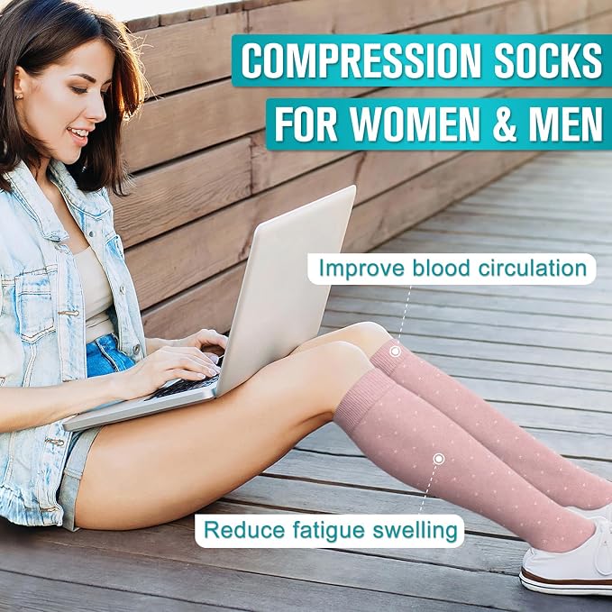 Copper Compression Socks for Women & Men (6 pairs) - Best Support for Nurses, Running, Hiking, Recovery - Image 3