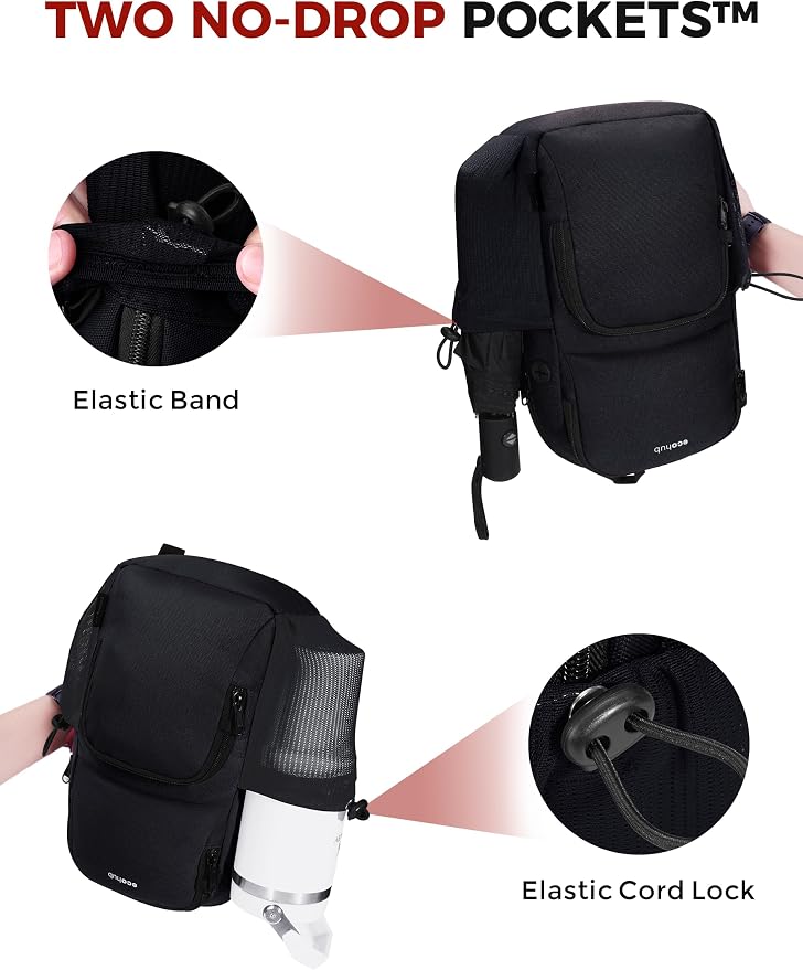 ECOHUB Crossbody Bags for Women Men, Anti-Theft RFID Blocking Sling Backpack Water Resistant Chest Shoulder Daypack, Black - Image 7