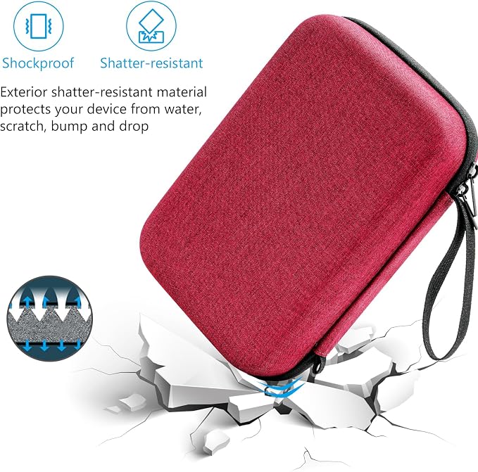 ProCase Hard Travel Electronic Organizer Case for MacBook Power Adapter Chargers Cables Power Bank Apple Magic Mouse Apple Pencil USB Flash Disk SD Card Small Portable Accessories Bag - Image 4