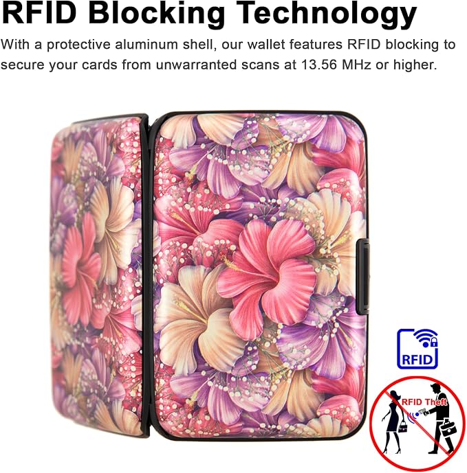 Credit Card Holder Small RFID Blocking Wallet Business Metal Slim Mini Aluminum Hard Case for Women Men - Image 2