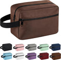 Travel Toiletry bag for Women and Men,Small Cosmetic Bag Hanging Lightweight Makeup Bag Small Tool Bag Travel Organizer accessories for Women Men - Brown by Unknown