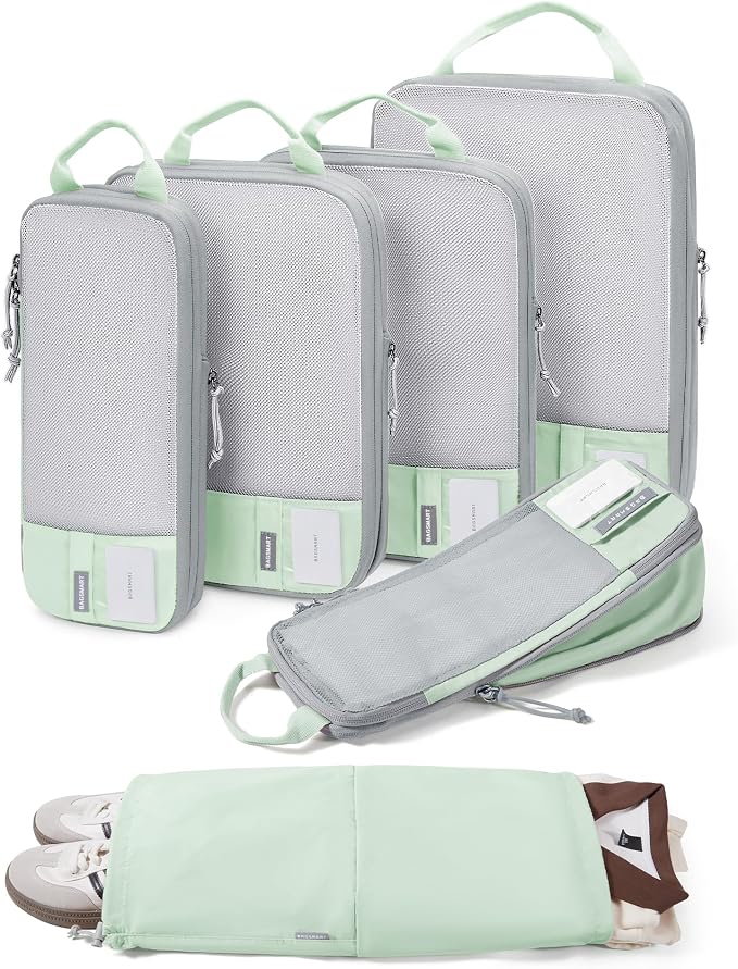 BAGSMART Compression Packing Cubes for Travel Essentials | 14 Set /6 Set /4 Set/2 Set, Lightweight, Durable by BAGSMART