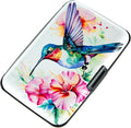 Credit Card Holder, Metal Card Wallet RFID Blocking Mini Slim Aluminum Business Hard Card Case for Women Men (Flowers Hummingbird) by Kaabao