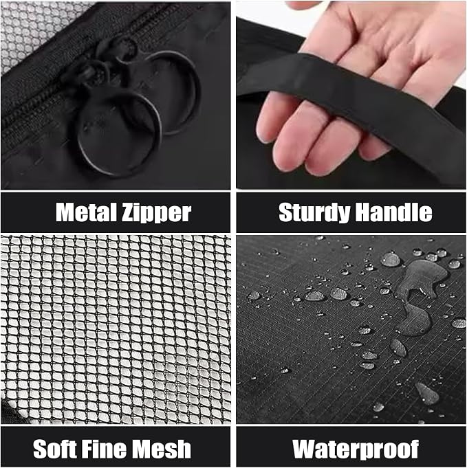 8 Set Packing Cubes for Suitcases, INVODA Travel Luggage Packing Organizers with Laundry Bag, Compression Storage Shoe Bag, Clothing Underwear Bag (Black) - Image 5