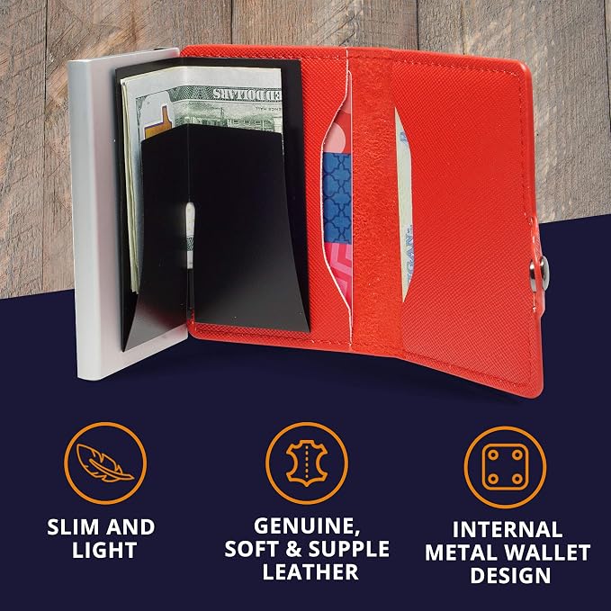 Pop Up Wallet for Women – Slim Wallet for Small Purse & Crossbody Bag with Quick Card Access and RFID Blocking – Compact Card Holder (4-6 Card Capacity) - Image 6