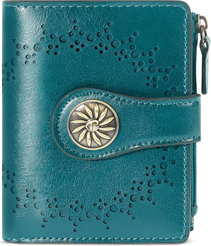 Tipmile Small Wallet for Women Bifold RFID Blocking Card Holder Leather Wallets with Zipper Coin Pocket by Tipmile