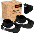2 Pack 3-in-1 Airplane Sleep Support System - Plane Sleeping Accessories with Memory Foam Long Haul Flight Pillow, Adjustable Travel Eye Mask, and Blanket-Like Body Sling - Fits in Carry On by AirSlying