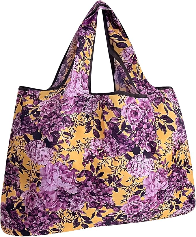 allydrew Large Foldable Tote Nylon Reusable Grocery Bags by allydrew