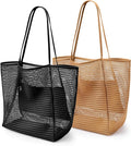 KALIDI Beach Mesh Tote Bag, Casual MAX 23L Summer Foldable Hobo Bag Women | Sandproof Widen Strap Large Shoulder Bag For Lake Pool Vacation Travel Picnic Grocery Market Shopping Carrier by KALIDI
