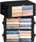 35L Closet Organizers, Foldable Under Bed Storage Containers | Storage Bags with Zippers,Window and Handles for Organizing Bedroom, Closet, Clothing,Organization with Handle by Fabtotes