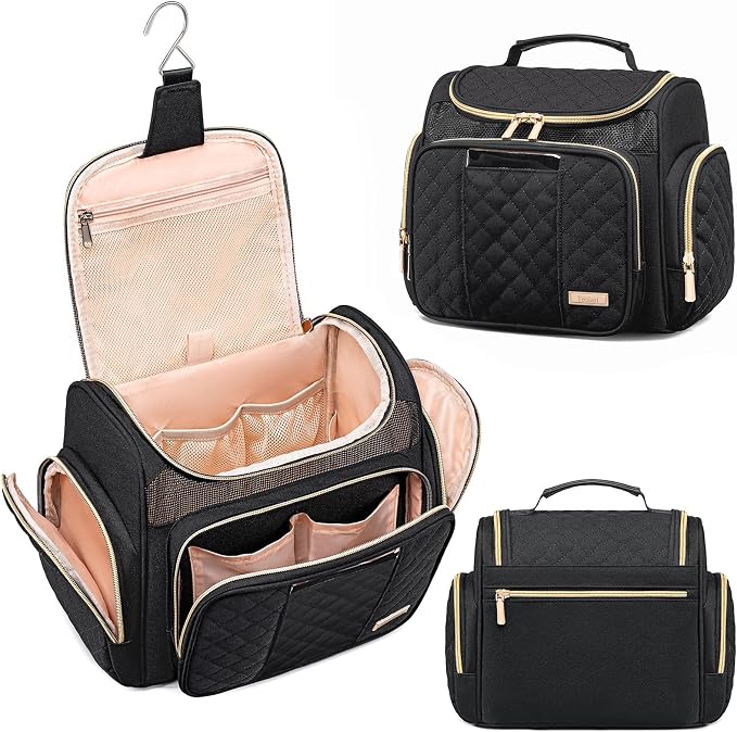 Tealari Large Toiletry Bag for Women Men,Bathroom Bag,Water Resistant Shower Bag,Makeup Bag,Portable Shower Caddy for College Dorm,Hanging Travel Toiletry Bag with Transparent Waterproof Phone Pocket by Tealari
