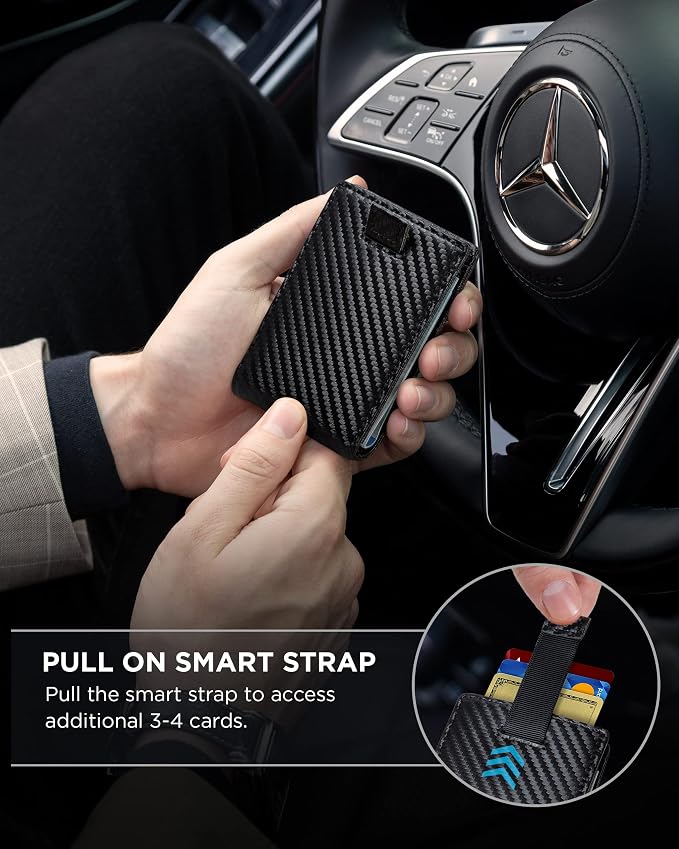 SERMAN BRANDS RFID Blocking Slim Bifold Genuine Leather Minimalist Front Pocket Wallets for Men with Money Clip Thin Mens - Image 5