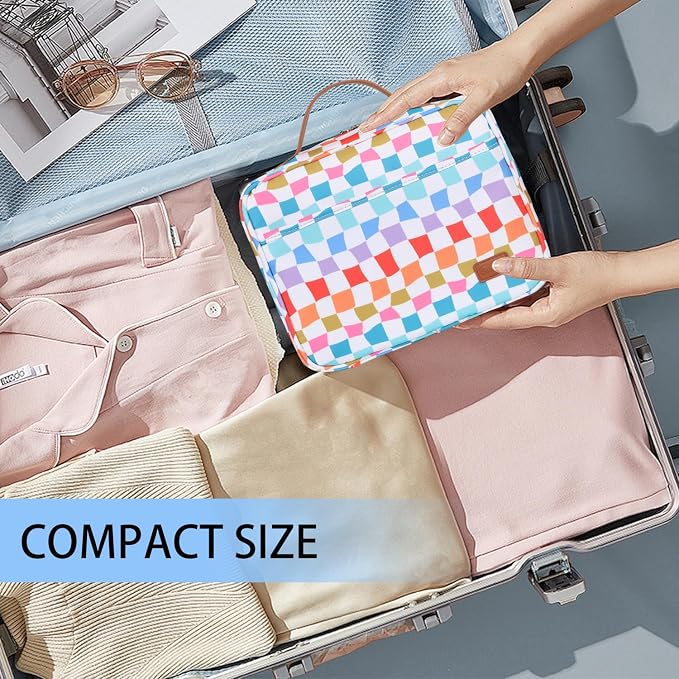 Hanging Travel Toiletry Bag,Large Capacity Cosmetic Travel Toiletry Organizer for Women with 4 Compartments & 1 Sturdy Hook,Perfect for Travel/Daily Use/Christmas - Image 8