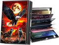 Metal Wallet,Credit Card Holder for Women Men,RFID Blocking Card Holder Wallet Mini Slim Aluminum Wallet ID Case Hard Card Case Business Card Holder Case,Sunset Eagle Wolf by ACWDMKH