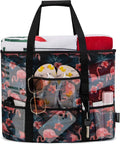 KABAQOO Mesh Beach Bag, Extra Large Beach Bags with 9 Pockets & Zipper Waterproof Lightweight Beach Tote for Beach/Pool Trip by KABAQOO