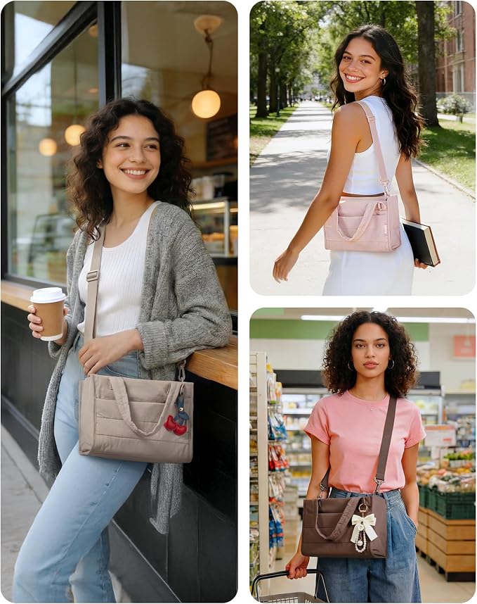 BAGSMART Small Tote Bag for Women, Work Teacher Bag with Zipper Closure - Image 2