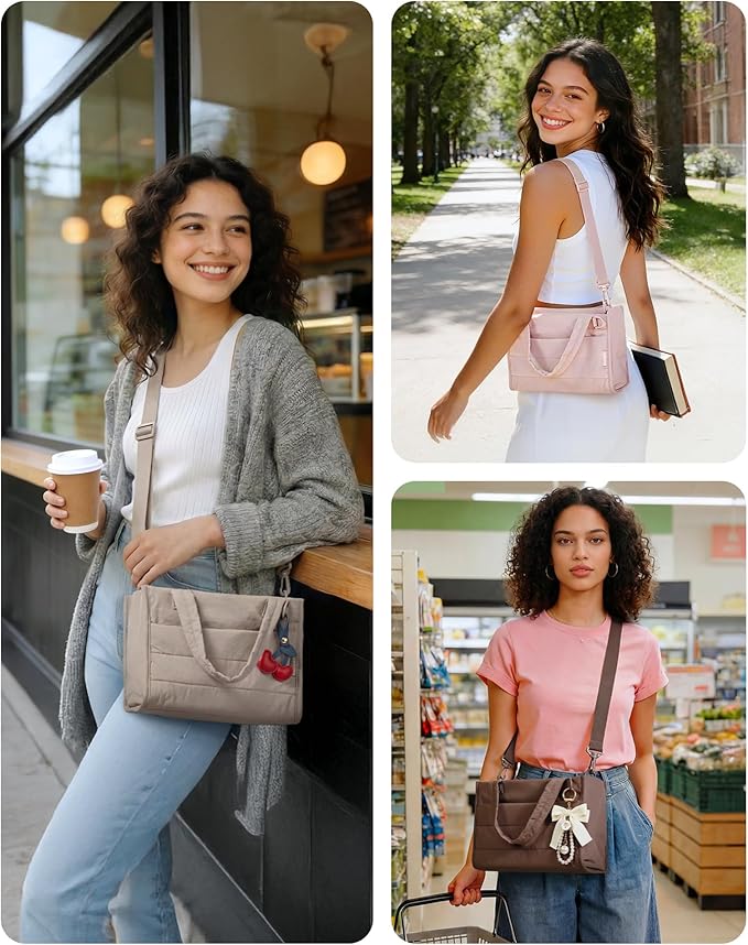 BAGSMART Small Tote Bag for Women, Work Teacher Bag with Zipper Closure - Image 2