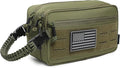 Tactical Toiletry Bag for Men Dry Wet Separate Dopp Kit Travel Hygiene Bag EDC Utility Tool Molle Pouch Mens Shaving Kit Travel shower Bags (OD Green) by Lemubeane
