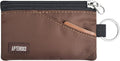 RFID Blocking Travel Wallet with Adjustable Lanyard, Small Nylon Zipper Pouch and Badge Holder for ID, Credit Cards, Cash, Keys, Commuters (Coffee) by APTENSKO