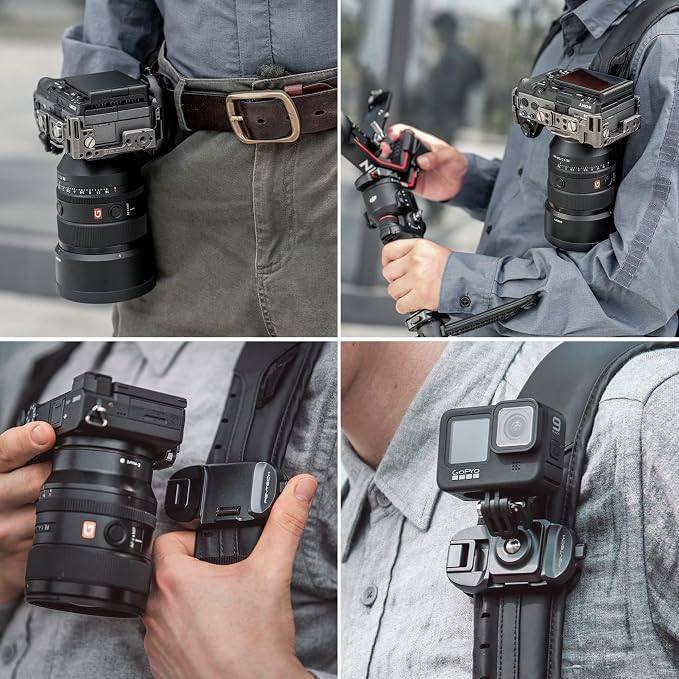 PGYTECH Beetle Camera Clip with Plate for Cameras Backpack Strap Clip | Action Camera Quick Release System for Sony, Nikon, Fuji, DSLR Action Camera Backpack Camera Strap Mount - Image 2