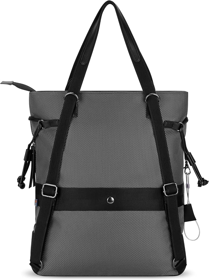 Sherpani Tempest, Anti Theft Convertible Backpack Tote, 14L Travel Backpack, Travel Gifts for Women, Handbags, RFID Protection, Metal Hardware, Fits 15” Laptop (No Sleeve) (Granite Signature) - Image 5