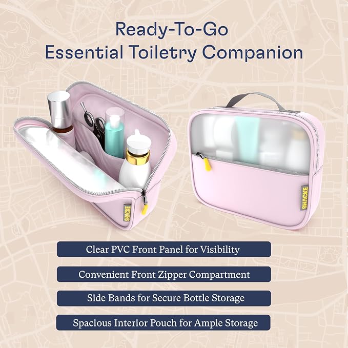 Shacke 8 Set Packing Cubes for Travel, Shoe & Toiletry Bags (Petal Pink) | Complete Suitcase Organizer Bags Set: 4 Luggage Packing Cubes + Laundry, Shoe, Toiletry & Accessories Bags for Any Trip - Image 7