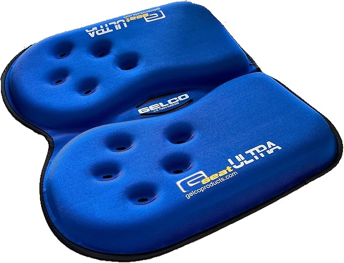 GSeat Ultra Orthopedic Gel and Foam Seat Cushion - for Coccyx, Back, Tailbone, Prostate, Postnatal, and Sciatica Pain/Discomfort - Office, Car, Chair, Travel (Royal Blue) by GSeat