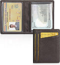 Unaone Slim Minimalist Wallet - Premium Leather RFID Blocking Front Pocket Wallets with 8 Card Slots and 2 ID Window, Dark Coffee by Unaone