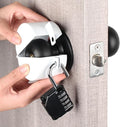 Door Knob Lock Out Device, Metallic White，Without Drilling(Password Lock) Door Handle Lock,Cover to Disable The Doorknob/Faucet, Prevents Turning of Door Knob and Access to Keyhole，Childproof by TEMEILI