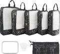 7 Pcs Compression Packing Cubes Travel for Suitcases, Luggage Organizer Lightweight Storage Bags Set for Backpack Travel- Packaging Cubes for Carry-Ons and Storage by Hitanfe