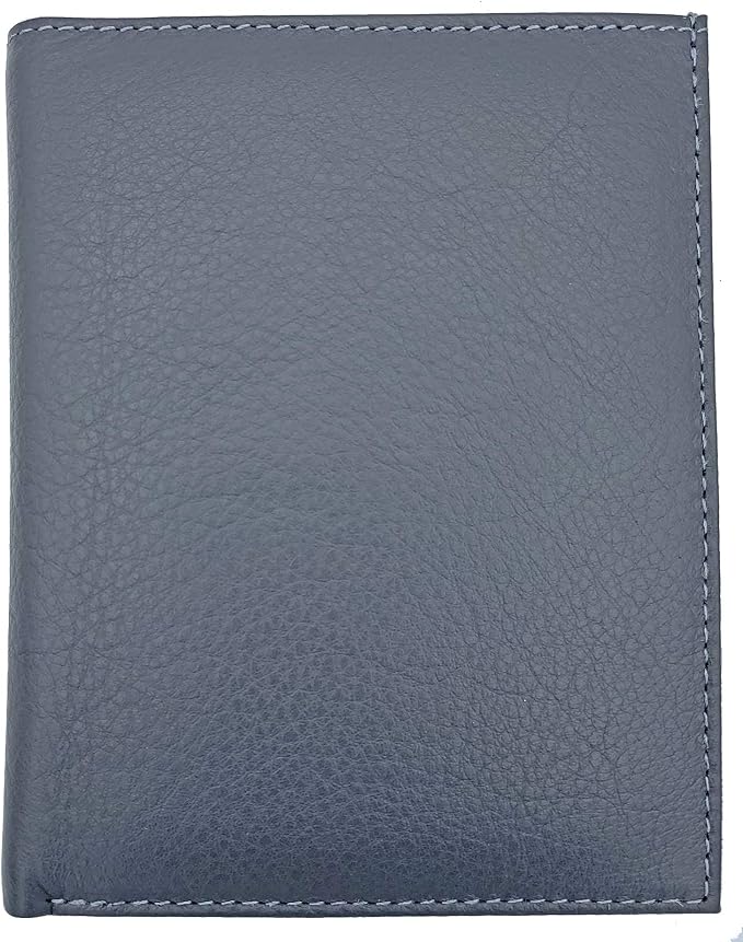 Grey RFID Genuine Leather Passport Wallet - Image 9