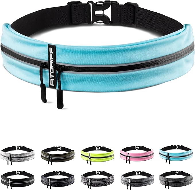Fitgriff® Running Belt for Men & Women - Secure Jogging Pouch for Phone, Keys & Essentials - For All Cell Phones by FITGRIFF
