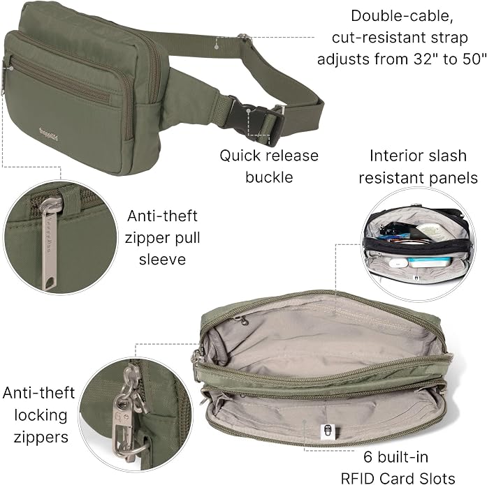 Baggallini Securtex Anti-Theft Belt Bag - Image 3