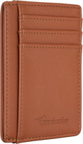 Travelambo Slim Wallet Front Pocket Minimalist Leather RFID Blocking Medium Size by Travelambo