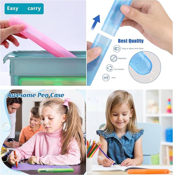 MingTa Set of Six Multicolored Travel Toothbrush Cases - Breathable, Clear & Portable Holders for Home, Travel & Camping Trips - Image 4
