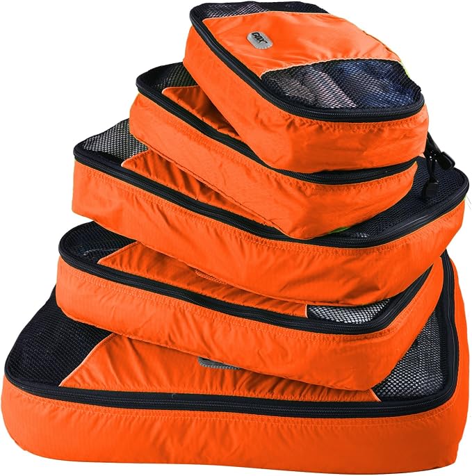 GOX Ultra Light 5 piece Packing Cubes Travel Luggage Organizer 1 Large 2 Medium 2 Small by GOX