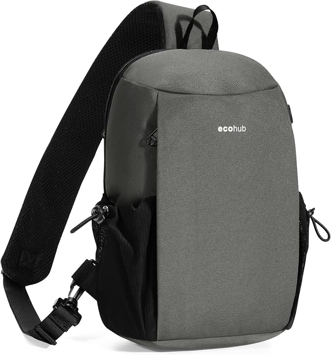 ECOHUB Anti-Theft Crossbody Bag Men Women RFID Blocking Lightweight Sling Backpack Water Resistant for Travel Hiking Outdoor by ECOHUB