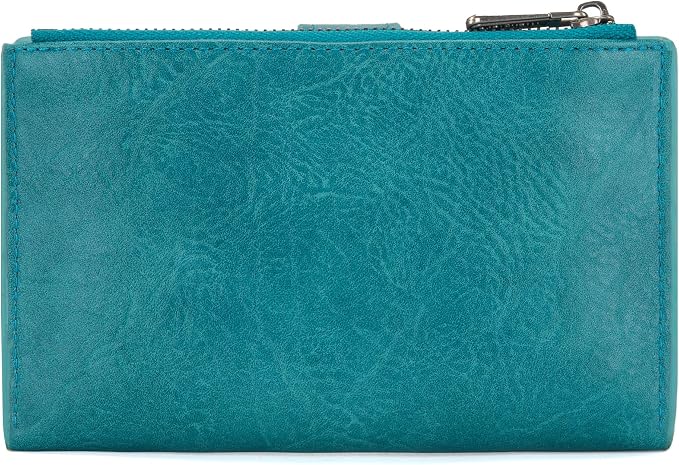 Wrangler Wallet for Women Bifold Card Holder with Zipper and ID Window - Image 4