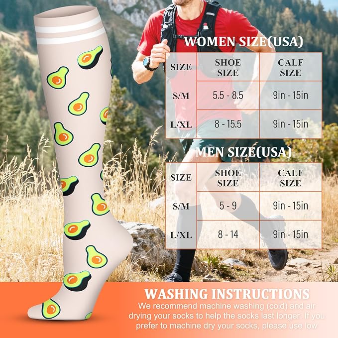 FEYHAY Copper Compression Socks (8 Pairs) 15-20 mmHg Circulation is Best Athletic & Daily for Men & Women, Running, Climbing - Image 6