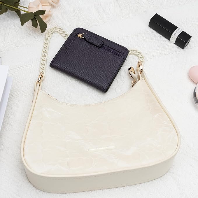 Gostwo Small Wallet for Women, Slim Bifold Credit Card Holder, Compact RFID Blocking Cash Wallet, Billfolds Thin Leather Zipper Pocket, Mini Wallet Gift for Ladies Teen Girls Travel with ID Window - Image 7