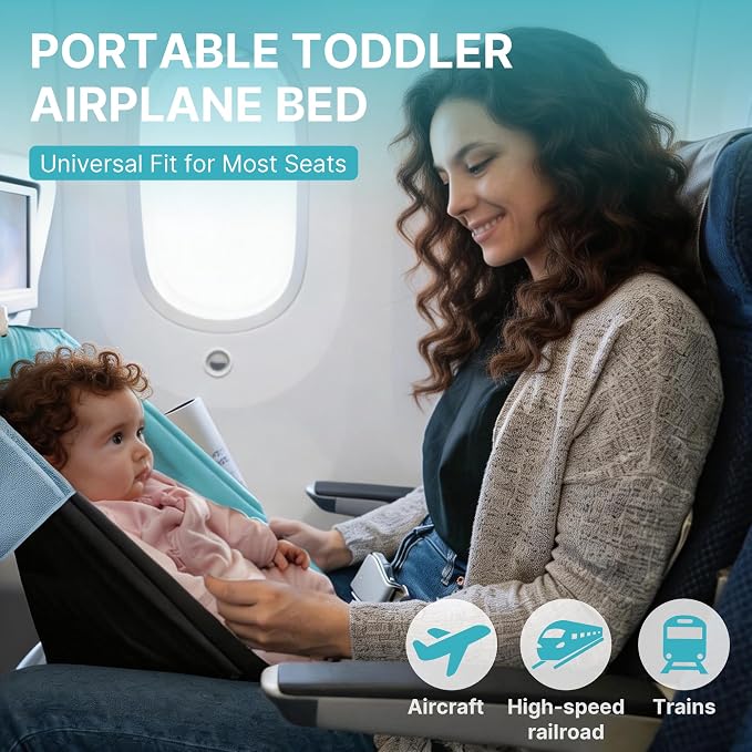 Toddler Airplane Bed, 1-12 Months Old Baby Travel Essentials for Flying | Toddler Airplane Bed Portable Baby Airplane Bed for Flight, Suitable for Airplanes ﻿ - Image 3