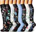 CHARMKING Compression Socks for Women & Men Circulation (8 Pairs) 15-20 mmHg Best Calf Socks Support for Athletic Cycling by CHARMKING