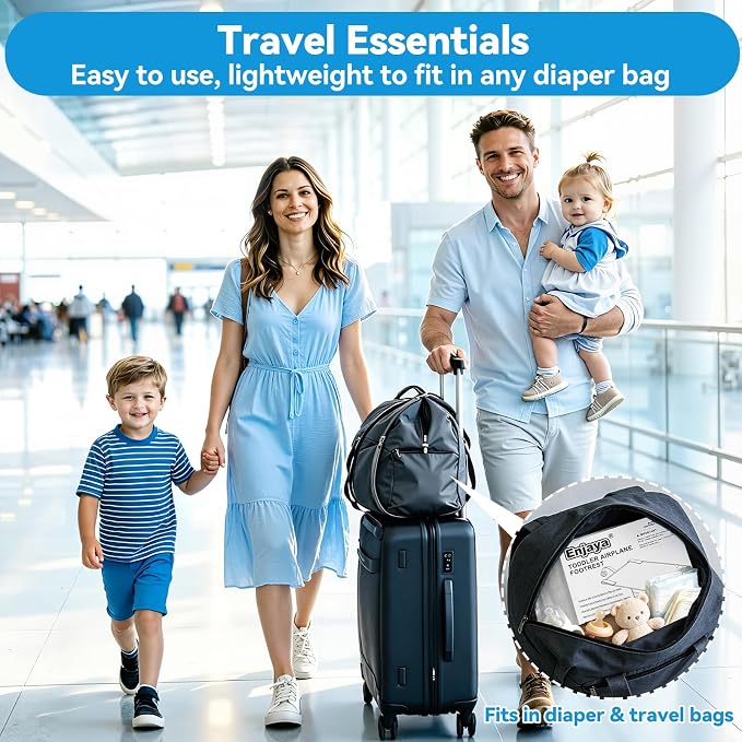 Toddler Airplane Bed, Baby & Kids Travel Seat Extender for Plane Flights | Ultra-soft minky fabric, quick setup, roomy 30.7"x19.3" rest zone, lightweight 0.63 lbs, travel-ready with storage pocket. - Image 6
