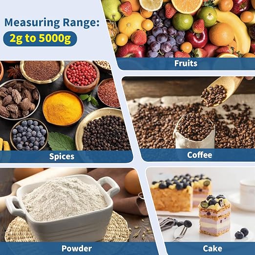 Folding Digital Kitchen Scale, Portable Food Scale, Travel Food Scale with LCD Display, Multiple Unit Conversion, Compact Small Scale for Measuring Intake of Healthy - Image 6