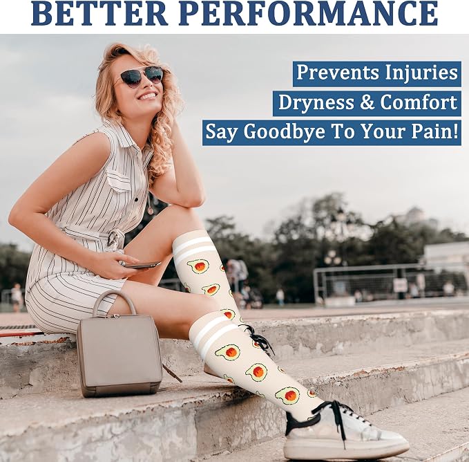 FEYHAY Copper Compression Socks (3 Pairs) 15-20 mmHg Circulation is Best Athletic & Daily for Men & Women, Running, Climbing - Image 3