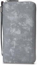 Bveyzi Women RFID Blocking Wallet Leather Zip Around Phone Clutch Large Capacity Ladies Travel Purse Wristlet by Bveyzi
