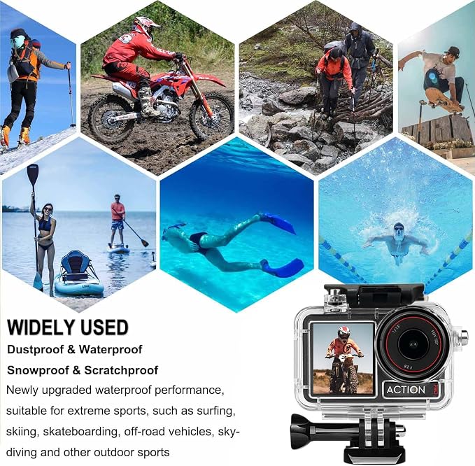 BO&DQQ Underwater Waterproof Case Compatible with DJI Osmo Action 5 Pro/Action 4/Action 3, 164FT/50M Dive Diving Housing Cover Shell with Anti-Fog Inserts Accessories - Image 5